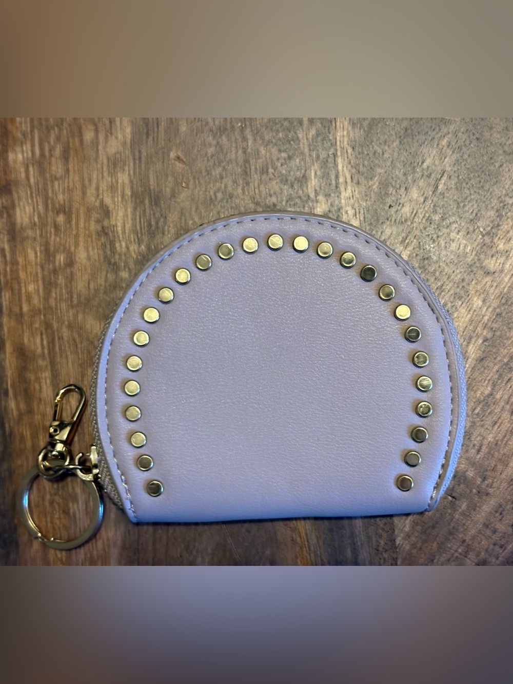 Madison West Lavender Half-Moon Studded Pouch